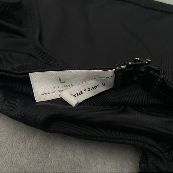 Solid and Striped Solid Black Bailey Knot One-Piece Swimsuit 21877 - Picture 7 of 8